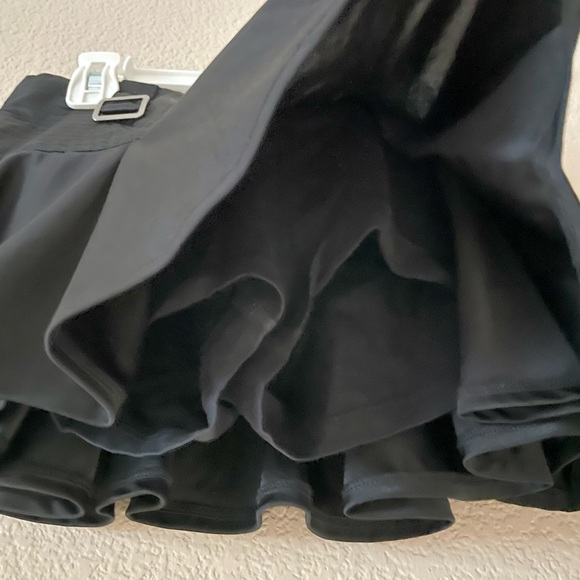 Japanese brand Lip Service satin buckle micro-mini skirt/sukapan/skort in black - Picture 2 of 8